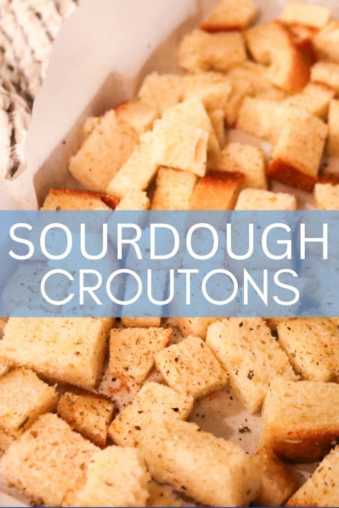 unbaked sourdough croutons