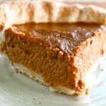 one slice of apple butter pumpkin pie