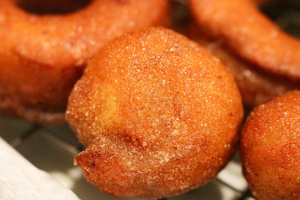 glazed pumpkin donuts and donut holes
